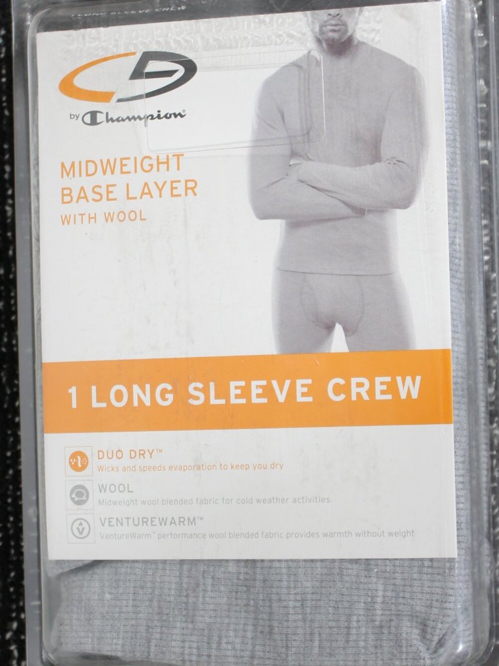 Champion C9 Men's Midweight Base Layer Long Sleeve Crew Shirt (New) Sz. Medium